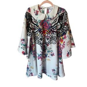 Alice McCall Embroidered Floral Swing Dress Size 6